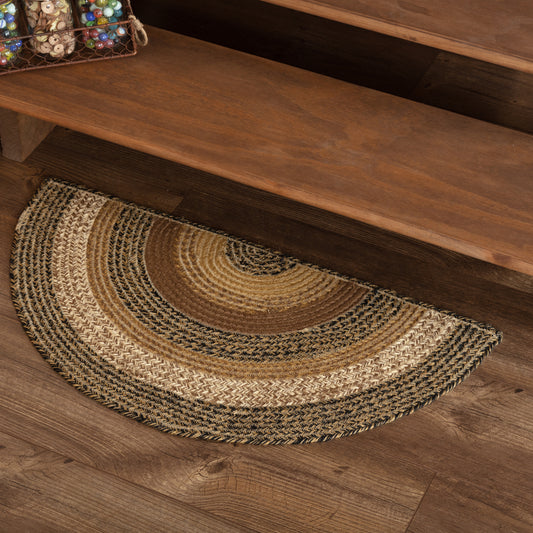 Ginger Spice Jute Braided Rug Oval with Rug Pad 4'x6' VHC Brands
